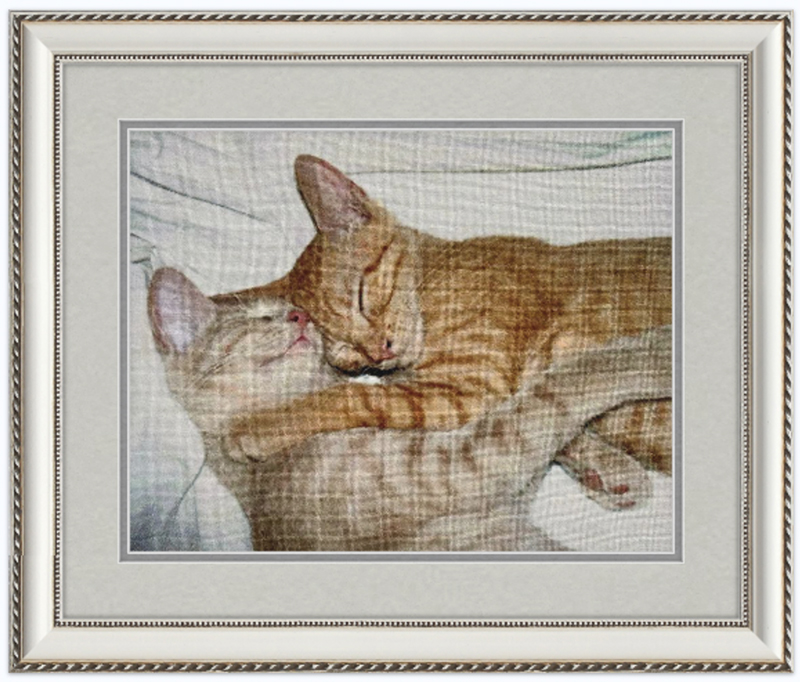 sleepyheads kitten cross-stitch